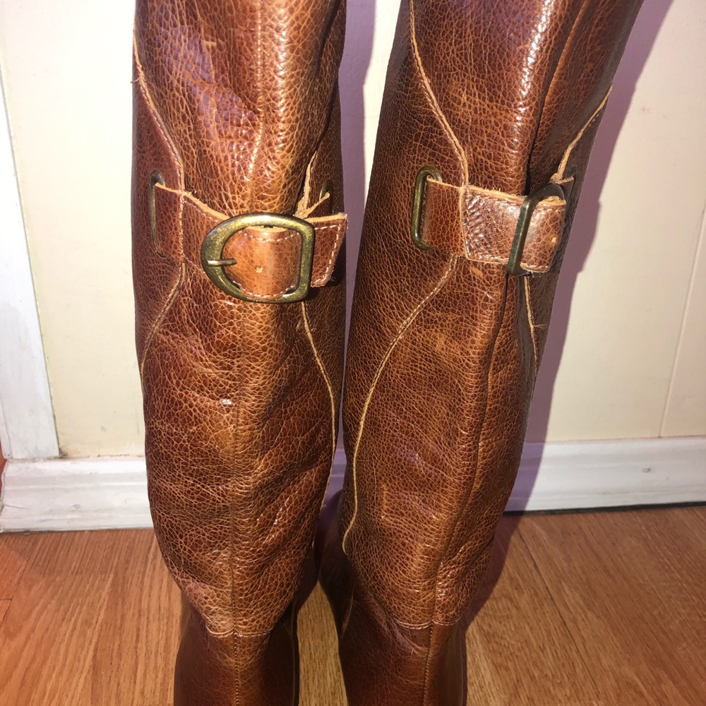 Steven Steve Madden Brown Distressed Wedge Boot - image 7